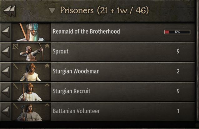 how to recruit prisoners bannerlord prisoner tab