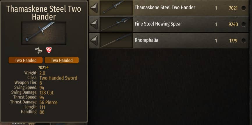 best two handed weapon bannerlord