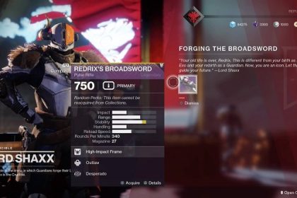 Destiny 2 Redrix’s Broadsword Guide